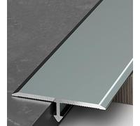 Moldura en T de aluminio, tiras de puerta de perfil de barra, transición de piso, tira en forma de T, transiciones de moldura for puerta, for espacios de piso(Dark Gray,60mm*0.9m*3 Pieces)