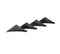 Moldura exterior del paragolpes trasero Protector de alerón para difusor parachoques trasero, Triangular Universal, aleta tiburón para coche, 4 Uds(Carbon curved)