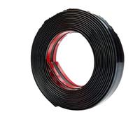 Moldura Falda Lateral para Puerta Coche 5M/3M X 40MM Negra Brillante para Techo Rejilla Impermeable Tira Protectora Decorativa para Ventana Faldones Laterales(40MMX5M)