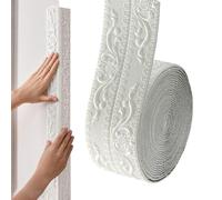 Moldura Flexible,Autoadhesivo Impermeable, 10 Metros Lineales de Largo - Moldura Decorativa para Zócalo - para Madera, Azulejos, Mármol, Cocina, Baño, Lavadero, Pasillo, Techo y Balcón