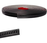 Moldura flexible de 6 m for pared, moldura de techo autoadhesiva de 3 m, borde de gabinete, marco de espejo, decoración de fondo de pared de PVC, tira de moldura de corona 3D(Black,10M))