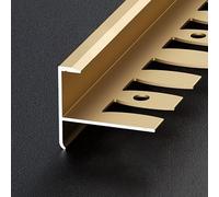 Moldura flexible de aluminio para azulejos de baguette - 90 cm, 3 piezas, 12 mm, fácil instalación para escaleras profesionales y limpieza