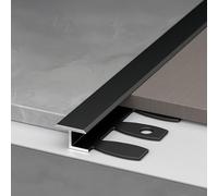 Moldura flexible de aluminio para baguette de 90 cm, 3 piezas, perfil negro para proteger y Det en todas las habitaciones, 8 mm de ancho, ideal para mejoras del hogar