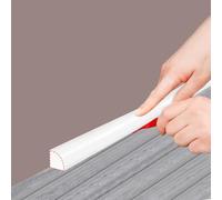 Moldura flexible de un cuarto de redondo, autoadhesiva, para despegar y pegar, para azulejos, color blanco, 3 metros