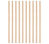 Moldura Madera | 40 Cm Perlas Media Madera Natural Juego De 10 | Decoración Muebles Puertas Estantes Armarios