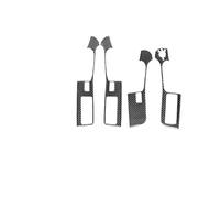 Moldura panel marco cabeza Embellecedor De Fibra Carbono Panel Control Elevalunas Accesorios Interiores Coche Adhesivo Decorativo Para A6 S6 C6 (2005-2011)