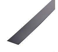 Moldura para pelar y molduras de pared de 16 4 pies de largo, tira de metal de acero inoxidable de 0 8 pulgadas de ancho para protección de bordes de pared (negro)