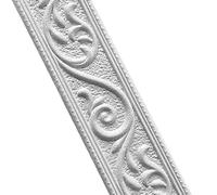 Moldura para zócalos, Embellecedor de pared autoadhesivo for riel Dado, blanco y gris, 2,3 mx 4,8 cm x 0,6, PVC(Grey)