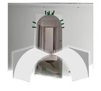 Moldura semicírculo para enmarcar puertas, kit de arco de puerta de espuma DIY, lote 2, 18 a 60 cm(25 x 25 x 25 cm/9,8 x 9,8 x 9,8 x 9,8 ")