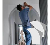 Moldura semicírculo para enmarcar puertas, kit de puerta de arco yeso bricolaje, paquete 2, varios tamaños (9,8 x 9,8 x 9,8 x 9,8 x 9,8 "(25 x 25 cm))