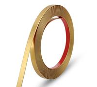 Moldura y moldura de pared Gaahing, 5 m x 1,3 cm, dorado mate, tira decorativa flexible autoadhesiva para azulejos, espejos, techos, suelos, paneles y armarios.