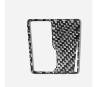 Molduras Consola central interior Para A6 C8 2019-Interior Fibra Carbono Consola Central Palanca Cambios Panel Botones Embellecedor Pegatina Decoración(LHD Black)