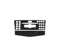 Molduras Consola central interior Para Benz W204 2007-2013 Clase C Control Central CD Radio Botón Panel Cubierta Decorativa Pegatina Fibra Carbono(Style B)