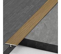 Molduras de aluminio con perfil en T, Tira de transición de piso estilo T de aluminio for múltiples tipos de piso Multicolor 90-145 cm(E,140Cm/55In L)