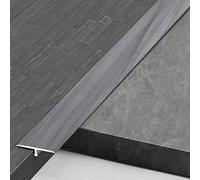 Molduras de aluminio con perfil en T, Tira de transición de piso estilo T de aluminio for múltiples tipos de piso Multicolor 90-145 cm(B,130Cm/51.1In L)