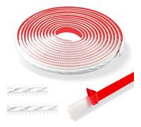 Molduras de estuco para pared, 600 cm, diseño vintage, 3D, flexible, autoadhesivo, resistente al agua, ideal para puertas, decoración del hogar (2 cm, blanco con plata)