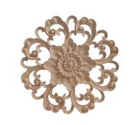 Molduras De Madera 10 Piezas De Adornos Redondos Huecos De Madera Maciza Tallados Para Puertas De Armarios 12 X 12cm
