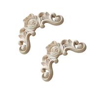 Molduras De Madera 8 Adhesivos Decorativos De Esquina Para Puertas De Cajones Con Diseño De Rosas De Estilo Europeo Y Borde Tallado 6 X 6cm