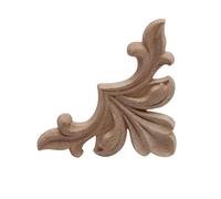 Molduras De Madera Apliques de madera ornamentales retro tallados, calcomanías, estigma tallado en, esquinas largas y florales, muebles for paredes(A117-4)