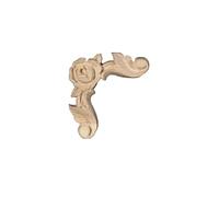 Molduras De Madera Apliques Y Incrustaciones De Madera Muebles Puerta Pared Tallado En Flor Larga Decorativa Figuras Artesanía Molduras Adornos Decorativos(17-8cmx8cm)