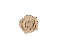 Molduras De Madera Apliques Y Incrustaciones De Madera Muebles Puerta Pared Tallado En Flor Larga Decorativa Figuras Artesanía Molduras Adornos Decorativos(12-10cmx10cm)
