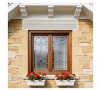 Molduras de madera Frontón de estilo chino sobre ventana, cruceta artesanal personalizable puerta entrada grande, moldura ventana kits madera interior casa(Style 1,L 1.5ft/0.46m)