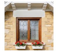 Molduras de madera Frontón de estilo chino sobre ventana, cruceta artesanal personalizable puerta entrada grande, moldura ventana kits madera interior casa(Style 3,L 4.2ft/1.27m)