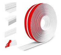 Molduras de pared autoadhesivas molduras decorativas protector esquinas pared rodapie PVC protección de esquinas y bordes (20mm×3m, Blanco)