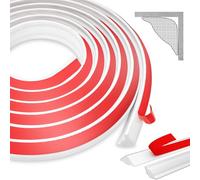 Molduras de techo autoadhesivas flexibles de 6 m, 19 mm x 13 mm, TPE triangular, autoadhesivas, molduras de estuco para pared o techo, para encimeras de cocina, para bordes de pared, bordes de