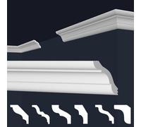 Molduras de techo Marbet de espuma de poliestireno XPS - Molduras de estuco de alta calidad, ligeras y robustas, de diseño moderno - (pieza de muestra de 20cm E-41-40x40mm) moldura angular