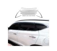 Molduras de ventana compatibles con Hyundai Tucson 2015-2021, acero inoxidable cromado, 14 piezas