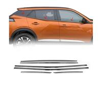 Molduras de ventana compatibles con Peugeot 2008 2019-2020 acero inoxidable oscuro 6 piezas