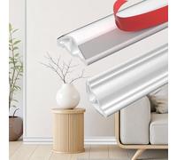 Molduras decorativas autoadhesivas, 6 m TPE triangular, tiras decorativas autoadhesivas para techos y paredes, molduras de techo, molduras de estuco, techo, ideal para salón, cocina, baño, bricolaje