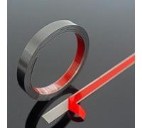 Molduras decorativas autoadhesivas, Embellecedor de pared autoadhesivo acero inoxidable tipo espejo, 26 pies, multicolor, varios tamaños(Brushed Black,Width 6cm/2.36inch)