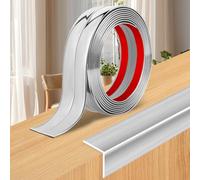 Molduras Decorativas Autoadhesivas Flexible Moldura de Pared bandas de protección de Bordes para Protección de Esquinas y Techos (Plata, 6cm×3m)