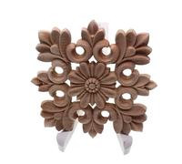 Molduras decorativas de madera, Calcomanía de madera tallada vintage sin pintar, aplique for esquinas, marco decoración del hogar, accesorios, muebles, pared, manualidades(5pc,12cm)