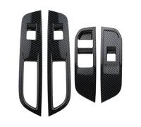 Molduras Decorativas para MG 4 2022-2024 LHD RHD Cubierta del Panel Elevación Automóvil ABS Fibra Carbono Perilla Ventana Adhesivo Automóviles Interiores