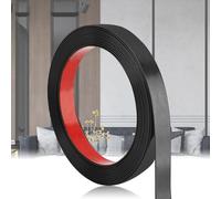 Molduras Decorativas para Pared, Molduras de Pared Autoadhesivas, Efecto Espejo, Cenefas Adhesivas Baño, para Decoración de Muebles, Bordes de Espejo, Puerta, Techo (Negro, 2 cm x 12 M)