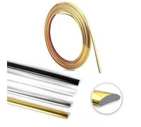 Molduras Decorativas Para Pared Molduras De Pared Autoadhesivas Moldura Adhesiva Embellecedor Vitroceramica Rodapies Autoadhesivo,para Bordes De Pared,Techo,Armario Y Azulejos (4m*8mm Oro)