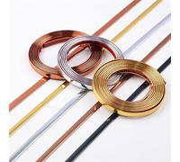 Molduras decorativas para paredes, Self Adhesive Caulk Strip,Peel and Stick Molding Trim, Flexible Wall Ceiling Floor Cabinet Tile(Brushed Silver,3mx20mm)