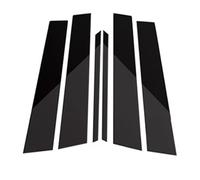 Molduras Exteriores Compatible con Benz para Clase S W140 MK3 1992 1993 1994 1995 1996-1999 6 Piezas De Molduras De Ventana Negras, Pegatinas para Postes De Pilares BC, Accesorios Coche.