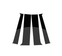 Molduras Exteriores Compatible con Benz para Vito V Class W447 2016 2017 2018 2019 2020 4 Piezas Negro Brillante Puerta De Coche Ventana Central Columna Tira PC Pilar(Without Strip 4Pcs)