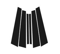 Molduras Exteriores Compatible con BMW para Serie 5 E60 E61 2004 2005 2006 2007 2008 2009 2010 Pegatina Negra Brillante para Ventana, Puerta Parachoques