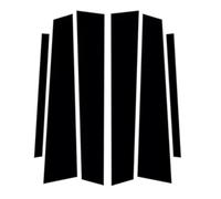 Molduras Exteriores Compatible con BMW para Serie 5 F10 F11 F07 2010 2011 2012 2013 2014 2015 2016 Kit De Molduras para Postes De Puertas Ventanas De Coche, Color Negro