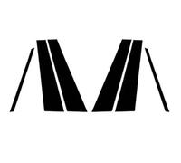 Molduras Exteriores Compatible con Hyundai para Tucson para IX35 2018, 2019, 2020 2021 Juego De 6 Molduras para Pilares De Puertas Ventanas De Coche, Color Negro Brillante