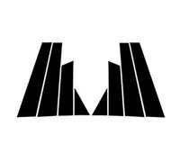 Molduras Exteriores Compatible con Jaguar para F-Pace 2016 2017 2018 2019 2020 2021 2022. Embellecedor De Ventana De Coche Adhesivo para Columna BC, Postes De Pilares Pulidos.