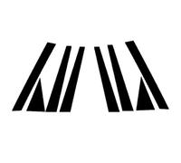 Molduras Exteriores Compatible con Jaguar para F-Pace X761 2017 2018 2019-2023, Postes De Pilar De Coche, Molduras De Puerta Ventana, Embellecedores, Accesorios En Negro Brillante.