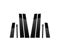 Molduras Exteriores Compatible con KIA para Stonic 2018-2022, 8 Piezas Molduras para Ventanas Coche, Pegatinas para Columnas BC, Postes Pilares Pulidos, Accesorios Modificación Automotriz.