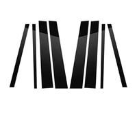 Molduras Exteriores Compatible con Lexus para LX 570 2007 2008 2009 2010 2011 2012 2013 8 Piezas De Tiras De Columna Central De Ventana De Puerta De Coche En Negro Brillante, Pilar De PC BC