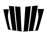 Molduras Exteriores Compatible con Mitsubishi para Outlander 2013-2020, 6 Piezas De Molduras De Ventana para Postes De Pilares Pulidos, Pegatinas para Columna BC, Accesorios para Coche.